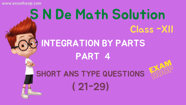 Integration By Parts (Part 4), S N Dey Maths 